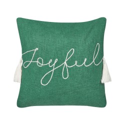 Poduszka dekoracyjna ELETTARIA Bawełna 45 x 45 cm Zielony Wzór świąteczny