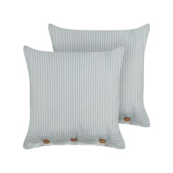 Zestaw 2 poduszek dekoracyjnych SEBRINE 45 x 45 cm Miętowy W paski