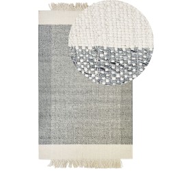 Dywan wełniany 160 x 230 cm szary ze złamaną bielą TATLISU
