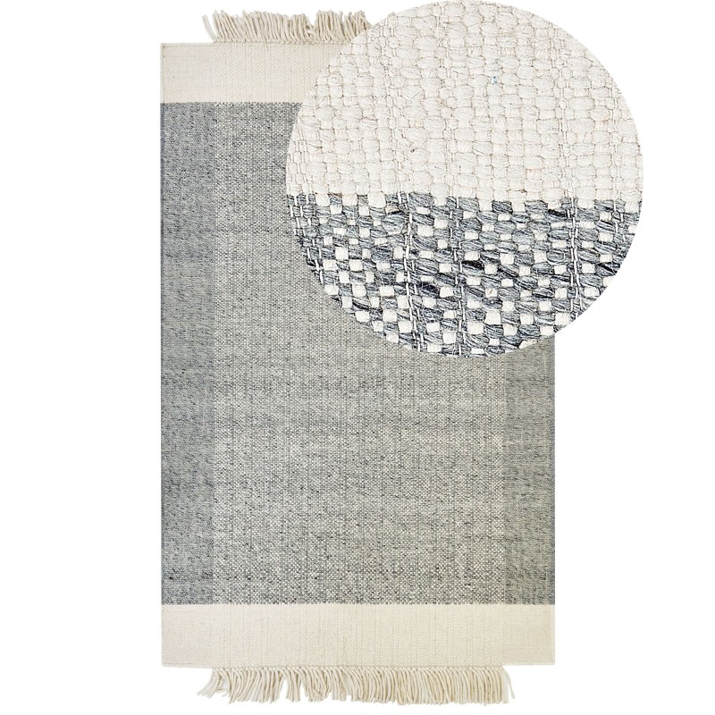 Dywan wełniany 160 x 230 cm szary ze złamaną bielą TATLISU