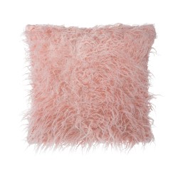 Zestaw 2 poduszek dekoracyjnych DAISY Sztuczne futro 45 x 45 cm Różowy Jednolity