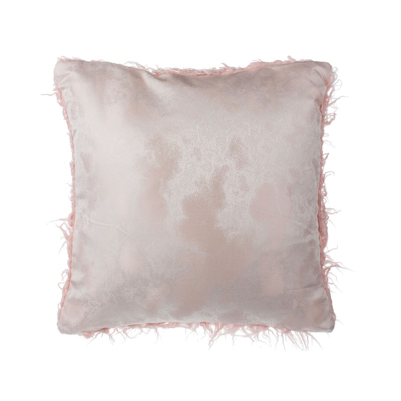 Zestaw 2 poduszek dekoracyjnych DAISY Sztuczne futro 45 x 45 cm Różowy Jednolity