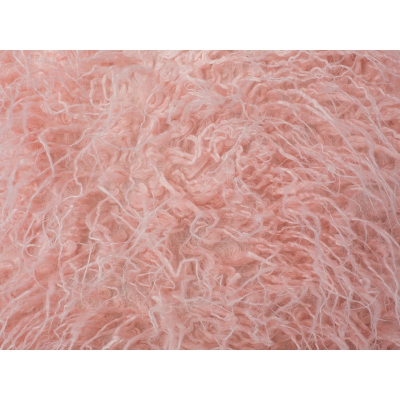 Zestaw 2 poduszek dekoracyjnych DAISY Sztuczne futro 45 x 45 cm Różowy Jednolity