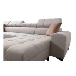 Ecksofa Venna I mini mit Schlaffunktion und USB-Anschluss im Plüschstoff, Avra 7