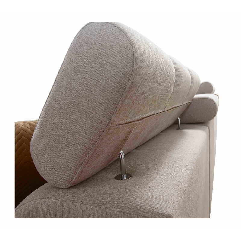 Venna I mini corner sofa with a sleeping function and USB port in Plush fabric, Avra 7