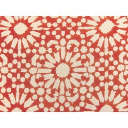 Zestaw 2 poduszek dekoracyjnych CEIBA Bawełna 45 x 45 cm Czerwony Wzór geometryczny