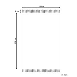 Dywan wełniany 160 x 230 cm biało-szary OMERLI