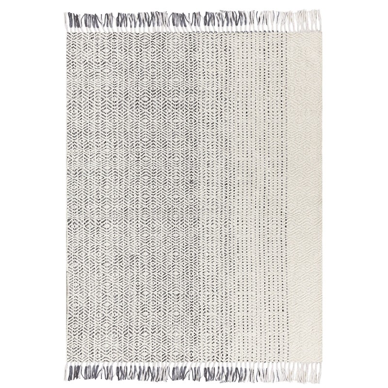 Dywan wełniany 160 x 230 cm biało-szary OMERLI