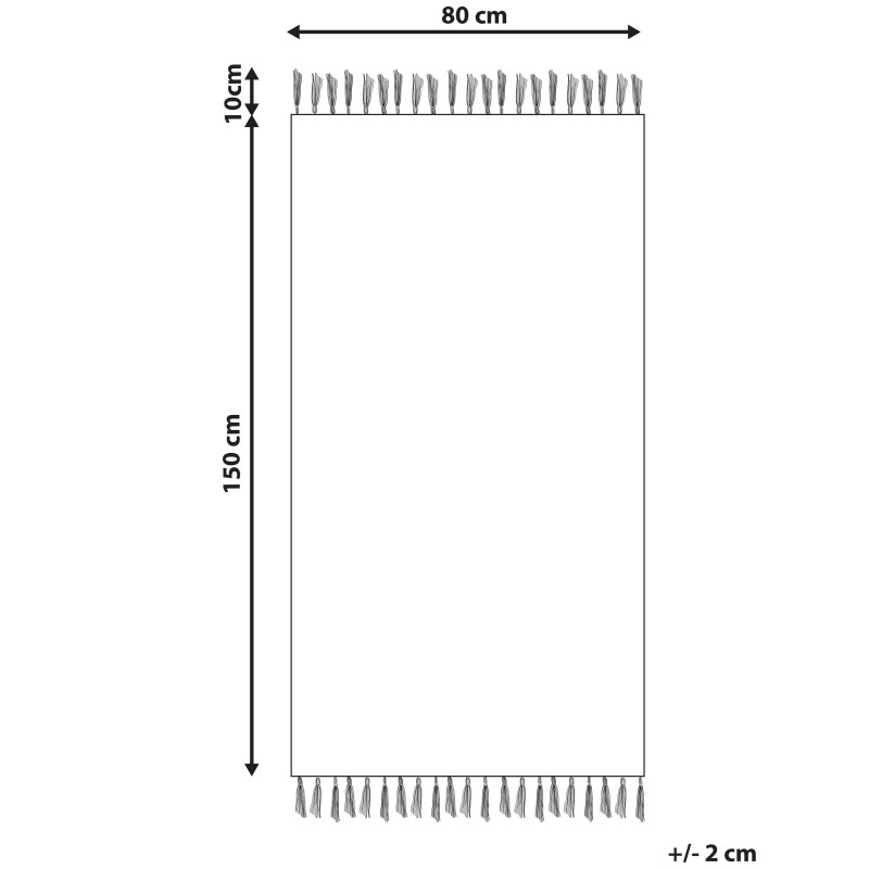Dywan z juty 80 x 150 cm wielokolorowy KALFA