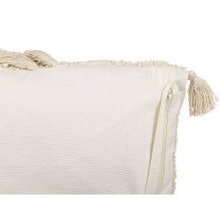 Poduszka dekoracyjna AVIUM Bawełna 45 x 45 cm Jasnobeżowy Wzór geometryczny