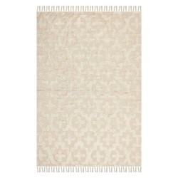 Dywan bawełniany 140 x 200 cm beżowy ITANAGAR