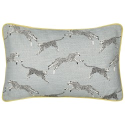 Zestaw 2 poduszek dekoracyjnych ARALES Bawełna 30 x 50 cm Jasnoszary Wzór zwierzęcy