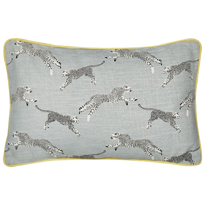 Zestaw 2 poduszek dekoracyjnych ARALES Bawełna 30 x 50 cm Jasnoszary Wzór zwierzęcy