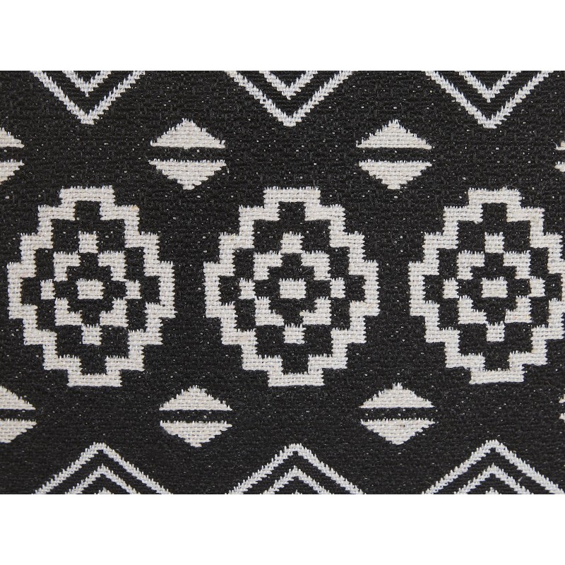 Zestaw 2 poduszek dekoracyjnych CARDAK Bawełna 45 x 45 cm Czarny/ biały Wzór geometryczny