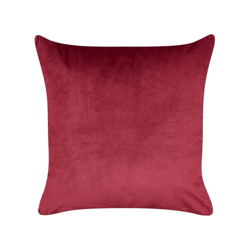 Zestaw 2 poduszek dekoracyjnych BICOCCA Welur 45 x 45 cm Bordowy Wzór świąteczny