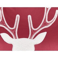 Zestaw 2 poduszek dekoracyjnych BICOCCA Welur 45 x 45 cm Bordowy Wzór świąteczny