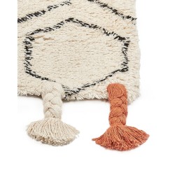 Dywan bawełniany 80 x 150 cm beżowo-pomarańczowy HAJIPUR