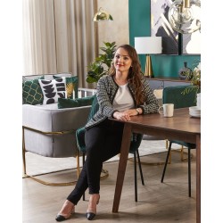 Zestaw 2 poduszek dekoracyjnych ALYSSUM Welur 45 x 45 cm Ciemnozielony Wzór marokańskiej koniczyny