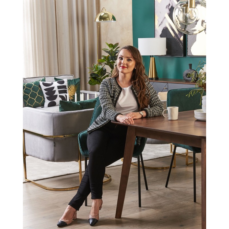 Zestaw 2 poduszek dekoracyjnych ALYSSUM Welur 45 x 45 cm Ciemnozielony Wzór marokańskiej koniczyny