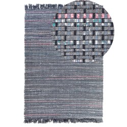 Dywan bawełniany 140 x 200 cm szary BESNI
