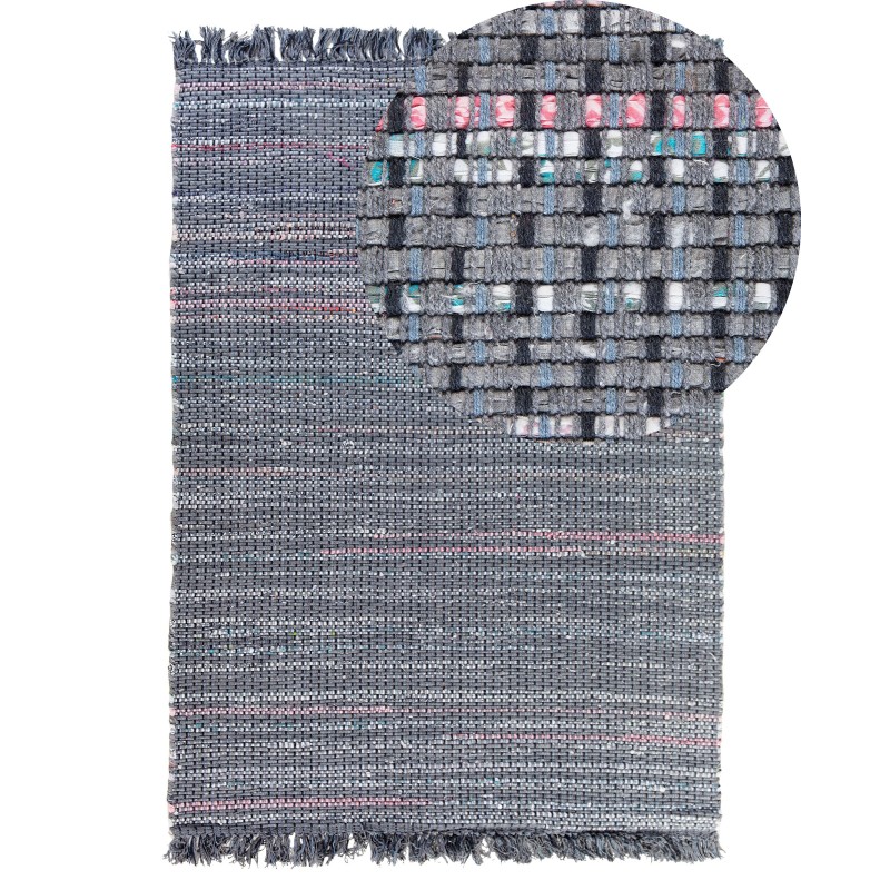 Dywan bawełniany 140 x 200 cm szary BESNI