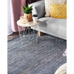 Dywan bawełniany 140 x 200 cm szary BESNI