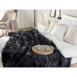 Narzuta na łóżko DELICE 200 x 220 cm Czarny