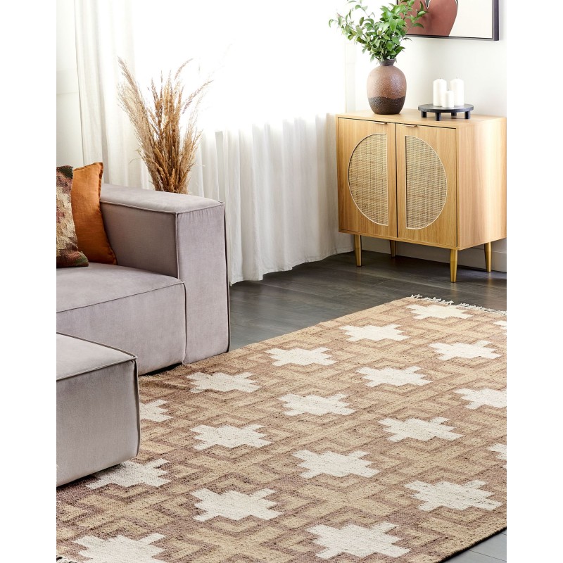 Dywan z juty 200 x 300 cm beżowy KONURTAY