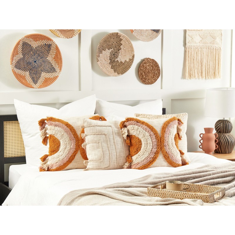 Poduszka dekoracyjna LABLAB Bawełna 45 x 45 cm Kolorowy Wzór geometryczny