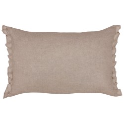 Zestaw 2 poduszek dekoracyjnych SASSAFRAS Len 30 x 45 cm Jasnobrązowy Jednolity
