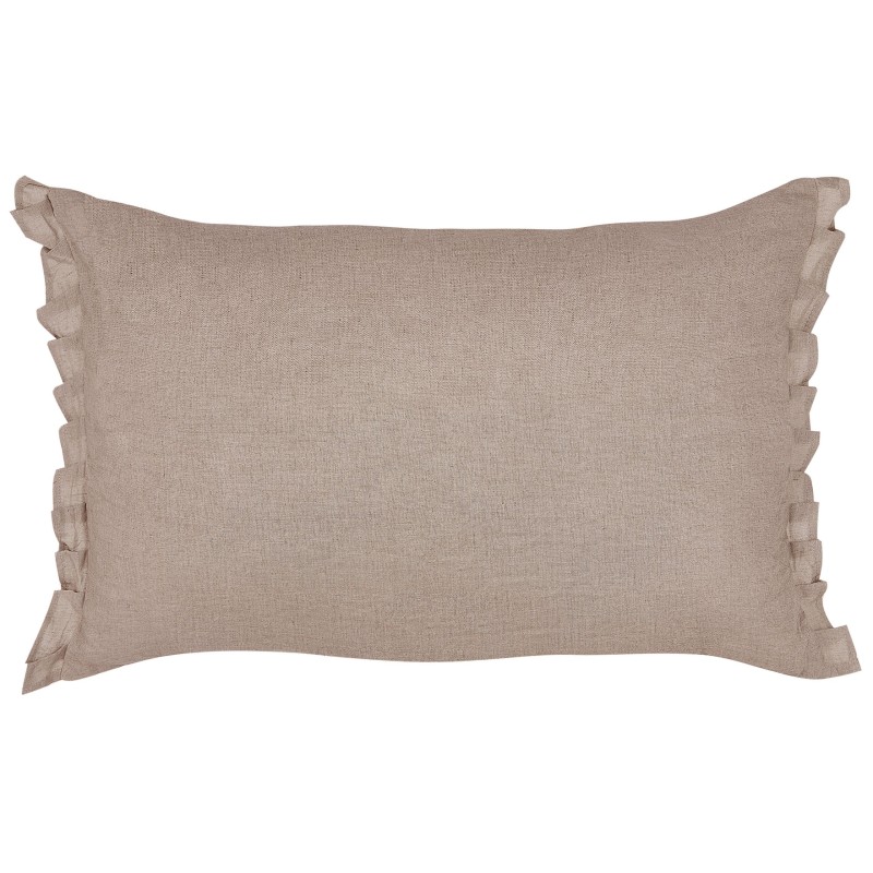Zestaw 2 poduszek dekoracyjnych SASSAFRAS Len 30 x 45 cm Jasnobrązowy Jednolity