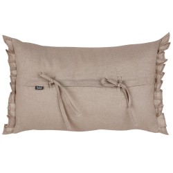 Zestaw 2 poduszek dekoracyjnych SASSAFRAS Len 30 x 45 cm Jasnobrązowy Jednolity