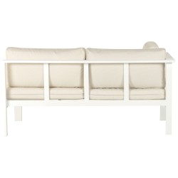 Narożnik ogrodowy ze stolikiem dla 5 osób MESSINA Lewostronny Metal Beżowy