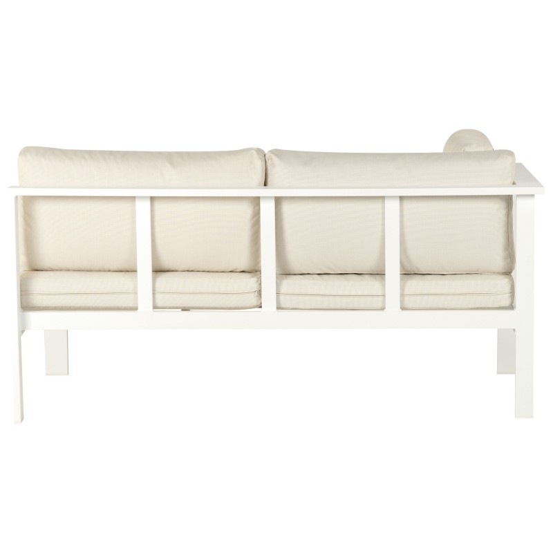 Narożnik ogrodowy ze stolikiem dla 5 osób MESSINA Lewostronny Metal Beżowy