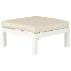 Narożnik ogrodowy ze stolikiem dla 5 osób MESSINA Lewostronny Metal Beżowy