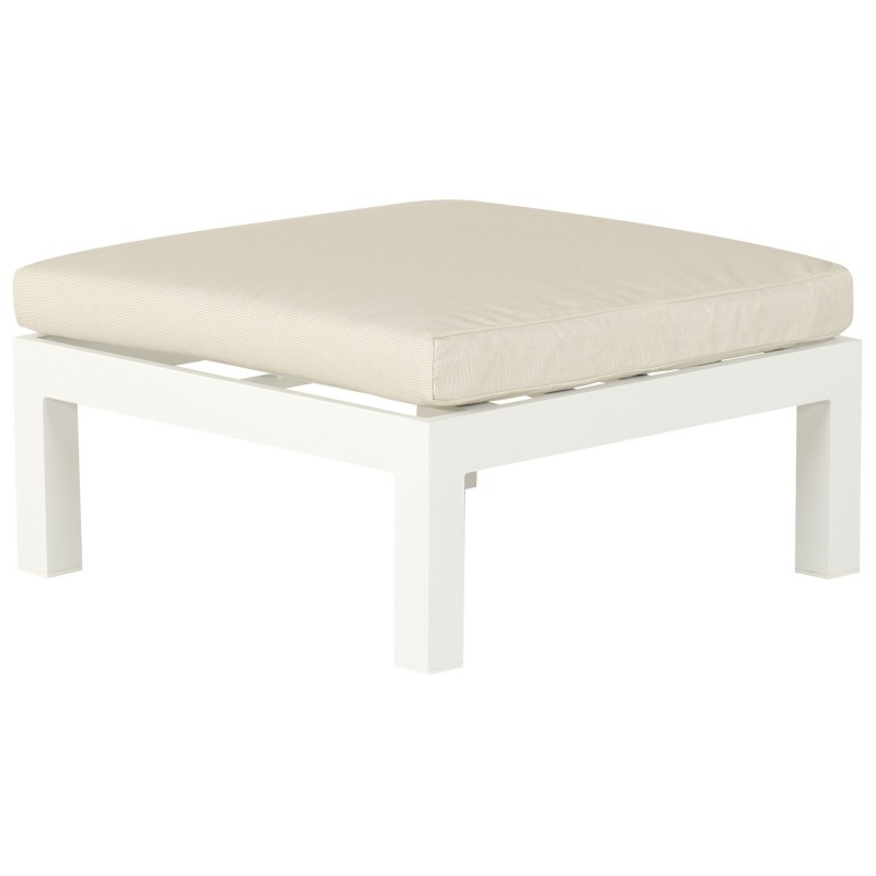 Narożnik ogrodowy ze stolikiem dla 5 osób MESSINA Lewostronny Metal Beżowy