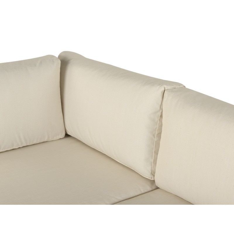 Narożnik ogrodowy ze stolikiem dla 5 osób MESSINA Lewostronny Metal Beżowy