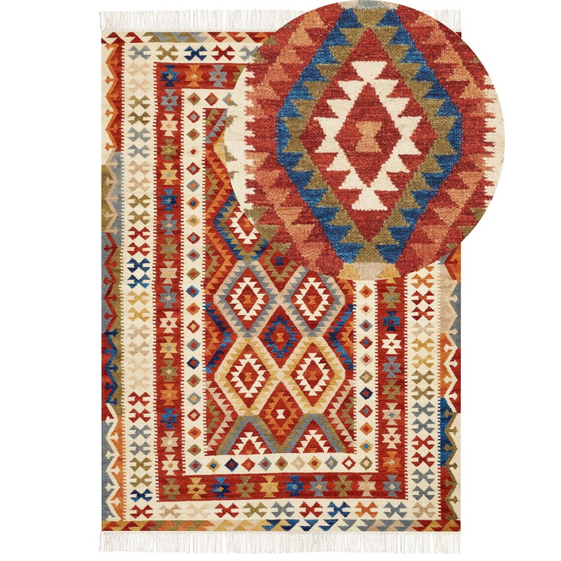 Dywan wełniany kilim 200 x 300 cm wielokolorowy OSHAKAN