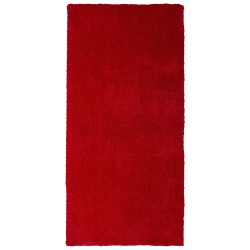 Dywan shaggy 80 x 150 cm czerwony DEMRE