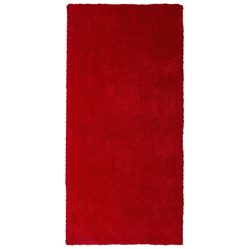Dywan shaggy 80 x 150 cm czerwony DEMRE