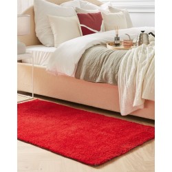 Dywan shaggy 80 x 150 cm czerwony DEMRE