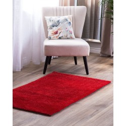 Dywan shaggy 80 x 150 cm czerwony DEMRE