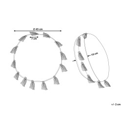 Poduszka dekoracyjna MADIA Bawełna 45 x 45 cm Jasnobeżowy Jednolity