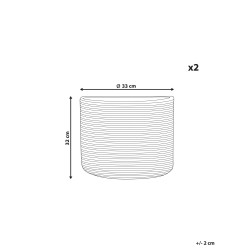 Zestaw 2 koszy YERKOY Bawełna Czarny