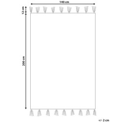 Dywan bawełniany 140 x 200 cm czerwony NIGDE
