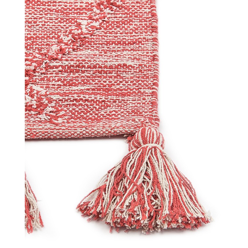 Dywan bawełniany 140 x 200 cm czerwony NIGDE