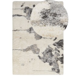 Dywan shaggy 200 x 300 cm biało-szary SEVAN