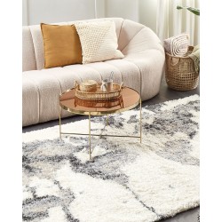 Dywan shaggy 200 x 300 cm biało-szary SEVAN