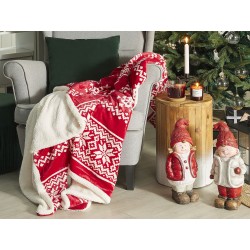 Koc VANTAA 150 x 200 cm Czerwony