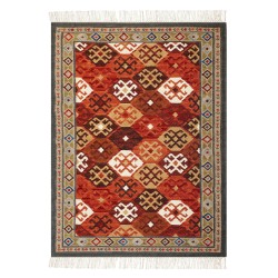 Dywan wełniany kilim140 x 200 cm wielokolorowy URTSADZOR